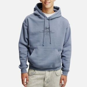 Cotton On Men's LARGE blue Hooded Sweatshirt "The American Way" NWT